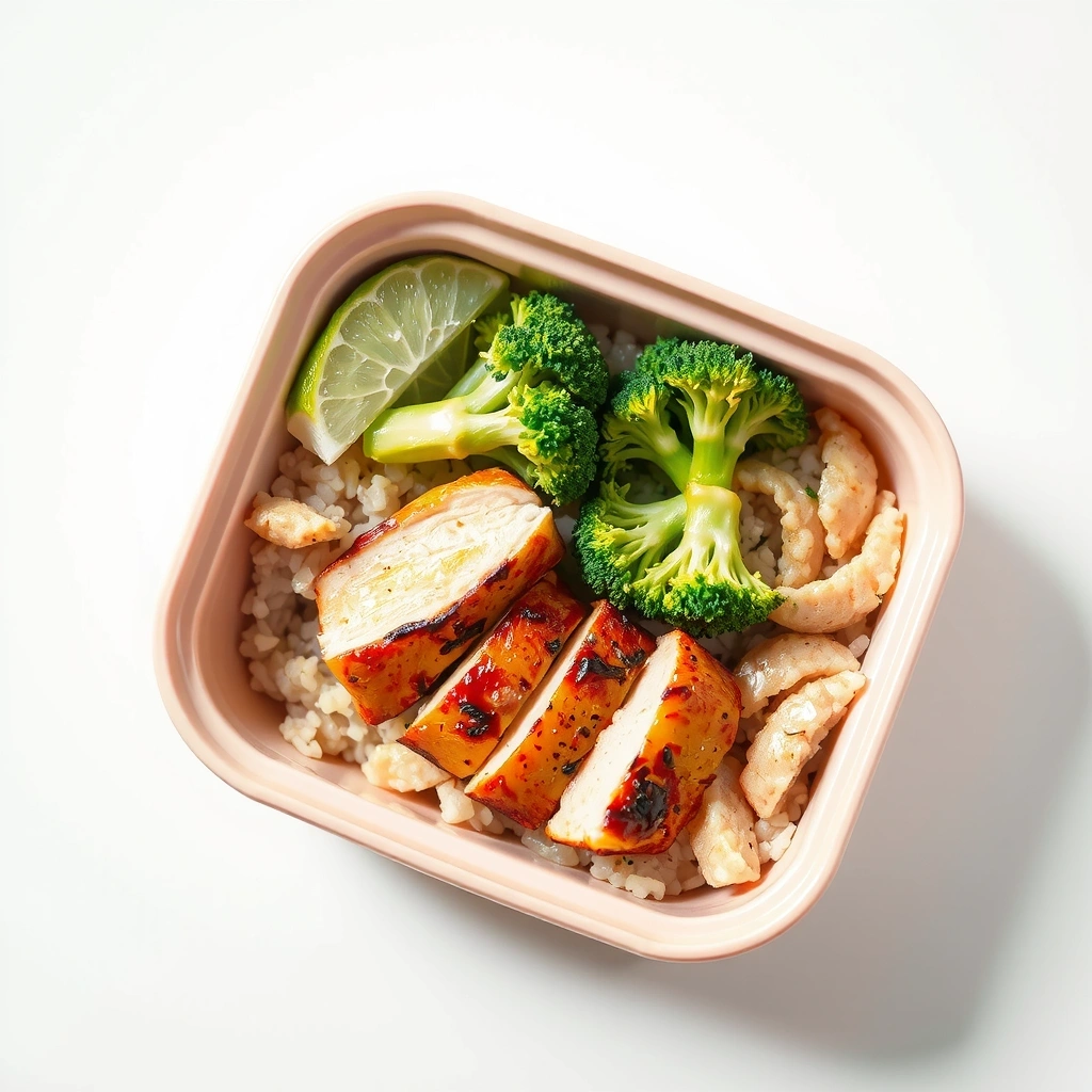 Packed lunchbox for meal prep